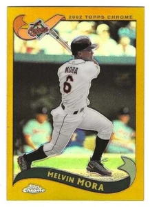 2002 Topps Chrome Gold Refractor #098 Melvin Mora Baltimore Orioles BV$5 - Picture 1 of 1
