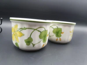 Paar Villeroy&Boch Porzellan Geranie Old Style Auflaufförmchen - Bild 1 von 5