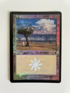 MTG MISPRINT MISCUT ERROR OFF CENTER JAPANESE FOIL ODYSSEY PLAINS NM #333 MAGIC - Picture 1 of 6