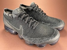 Nike Air Vapormax Flyknit Black Anthracite Dark Grey 849558 007 Pre Owned Size 8