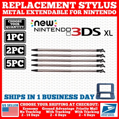 Nuevo lápiz óptico retráctil de metal 3DS XL/LL para Nintendo Pen repuesto 2014/2015 Foto 1 de 2