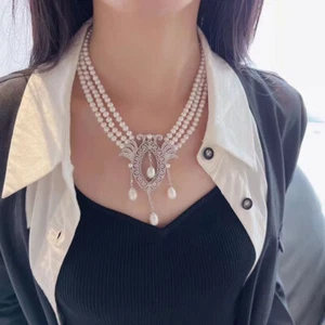 New Design South Sea 7-8mm White Pearl Necklace - Picture 1 of 3
