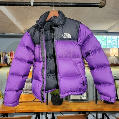 Chaqueta acolchada de invierno North Face Nuptse 1996 700 plumón de ganso para hombre pequeña púrpura p Foto 1 de 4
