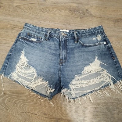 Pantalones Cortos de Jean Montura Denim Envejecido Le Grand Garcon 30 Grunge Festival Cutoff Foto 1 de 4