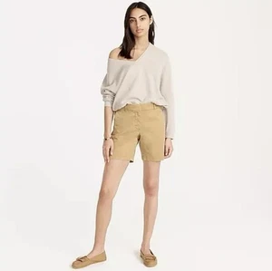 J. CREW Women's Brown Tan 7" Stretch Chino Shorts Size 10 - Picture 1 of 8
