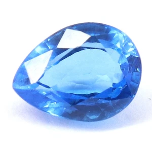 Splendida pietra preziosa sfusa topazio blu brasiliano certificato naturale taglio pera 4,25 ct - Foto 1 di 7