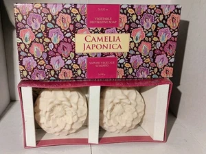 Athena's  Camelia Japonica Vegetable Decorative Floral Soaps Made in Italy NEW - Picture 1 of 3