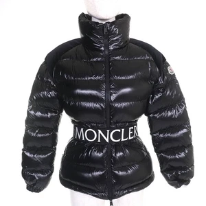 MONCLER Down jacket CELEPINE Logo patch with logo belt and ZIPUP black Women 00 - Picture 1 of 15