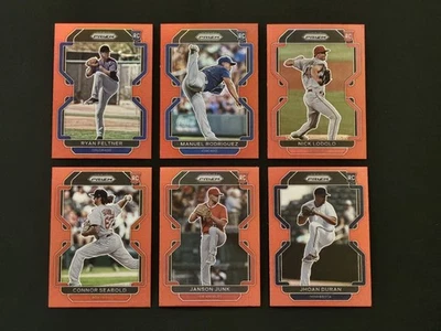 2022 Panini Rookie Red Prizm Card Lot (3) Tier II MLB Pitchers - Image 1 of 4