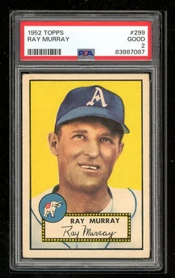 1952 Topps #299 Ray Murray PSA 2 - Image 1 of 2