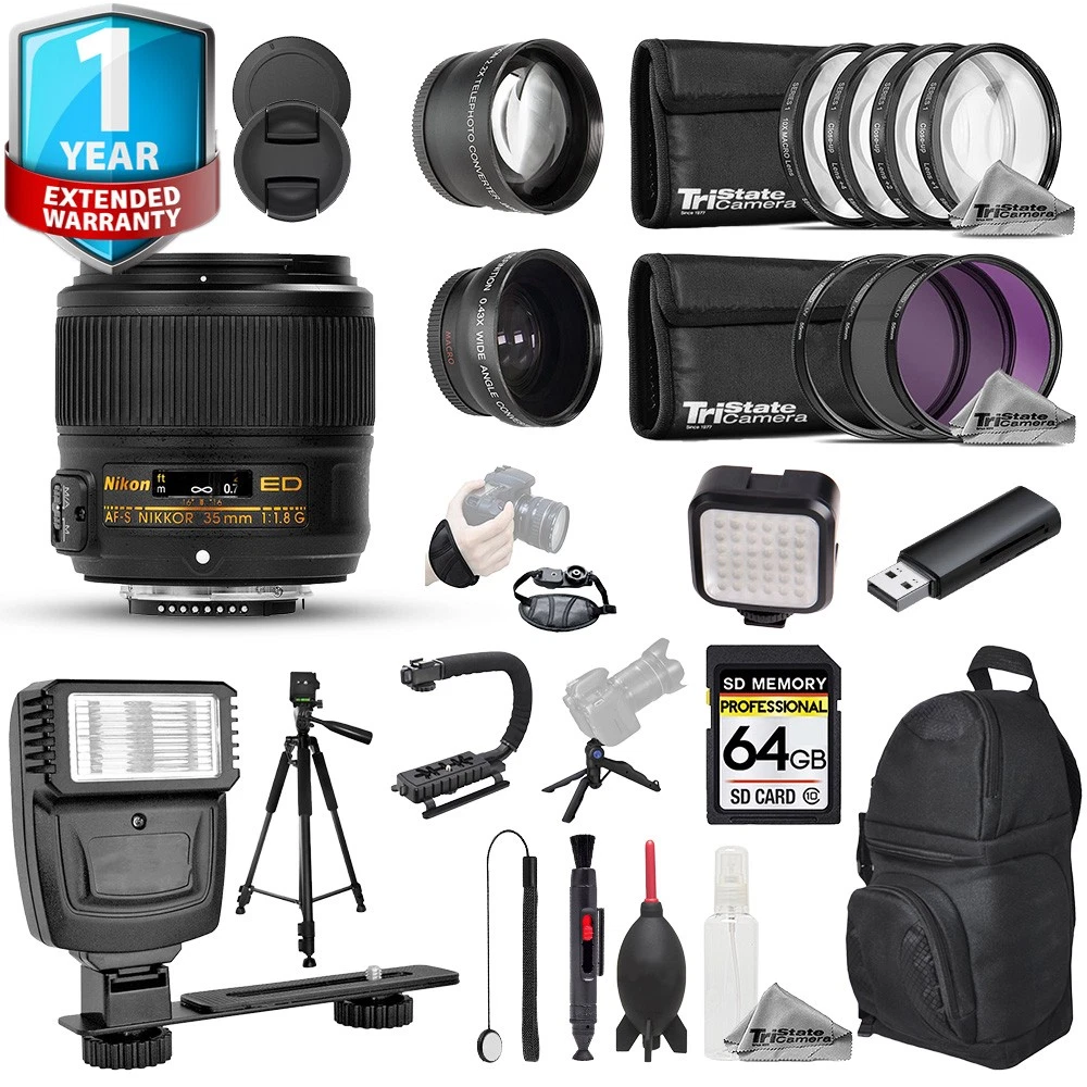 Nikon NIKKOR AF-S 35mm Focal f/1.8 Camera Lenses for sale | eBay