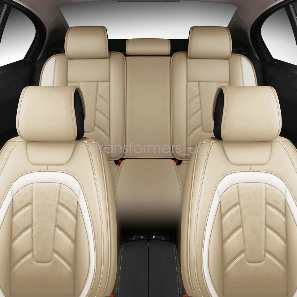 Juego completo de fundas de asiento de coche de cuero para Toyota RAV4 5 asientos delanteros + traseros protectores Foto 1 de 4