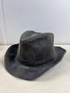 Indiana Jones Hat Cowboy Adventure Large Black Brown Disney Lucasfilm Movie Mens - Picture 1 of 11