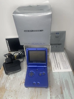 Nintendo GameBoy Advance SP Azul Blue Console Boxed Super Condition - Image 1 of 4