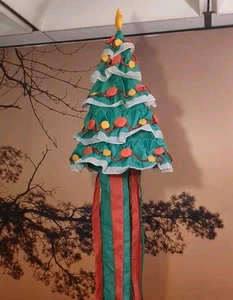 Árbol de Navidad vintage vacaciones Windsock Windsox bandera decoración 4 pies - Imagen 1 de 8