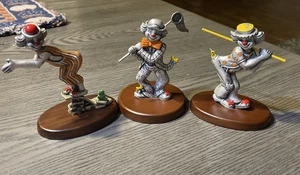 VTG George Good PEWTER Clown Figurines 3 Pieces 4.5” - Picture 1 of 13