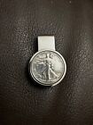 Sterling Silver Money Clip with 1942 Walking Liberty Half Dollar 90%
