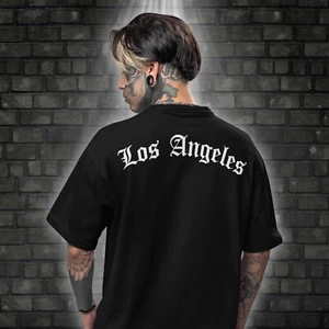 Los Angeles T-Shirt mit Backprint | Streetwear Städte Stadt Amerika USA L.A - Bild 1 von 9