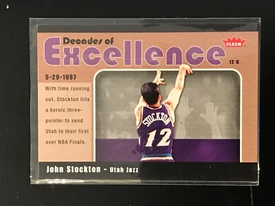 2007-08 Fleer John Stockton Decades of Excellence #9 Jazz - Image 1 of 2