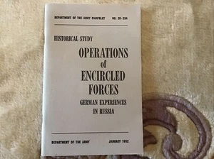 Operations Of Encircled Forces (German Experiences In Russia)- Army Pub 20-234 - Picture 1 of 1