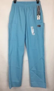 ScrubZone Womens Scrub Pant Size Extra Small Full Elastic Waist Blue Cargo -V347 - Picture 1 of 5