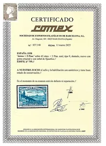 España 1889 - EDIFIL 759* LUJO CENTRAJE PERFECTO CERTIFICADO COMEX ACTUAL - Foto 1 di 1