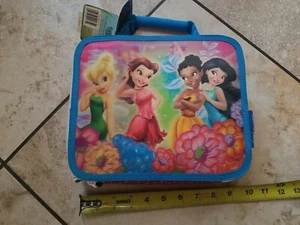 Disney Fairies Microban- Insulated Soft Lunch Pack Purple Bag-100%PVC FREE 9x3 - Picture 1 of 12