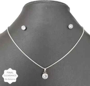Alloy Silver plated Jewellery Set Necklace Earring Set For Women Partywear Gift - Picture 1 of 3