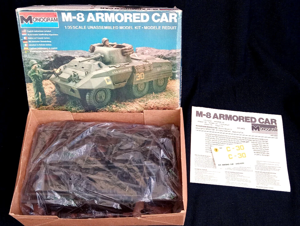 M-8 Armoured Car 1:32 Monogram 1982 - Image 1 of 1