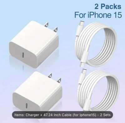 Cable Cargador 3f6ft 20W Original Original Apple iPhone 15 14 13 Adaptador de Corriente Foto 1 de 4