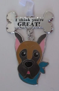 X4 I think you're great Dane PAWSITIVELY YOURS DOG ORNAMENT Ganz - Bild 1 von 4