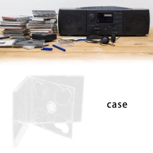 VCD Clear Case Standard Boîtier à Disque Transparent Transparent Forme Carrée Disque - Photo 1/8