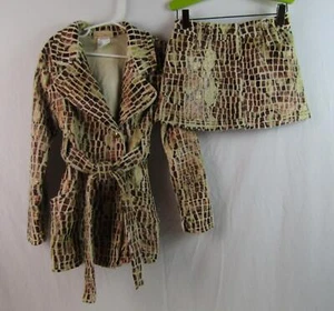HANNAH BANANA 2 PC. ANIMAL PRINT COAT & SKIRT SZ 6 EUC DH817 - Picture 1 of 7
