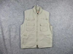 Chaleco Safari Banana Republic De Colección Hombres Grande Beige Capucha Oculta Cremallera Completa Pesca - Imagen 1 de 13
