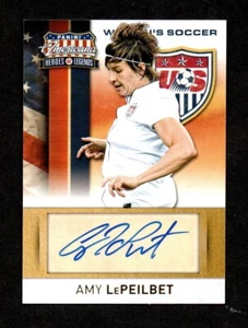 2012 Americana Heroes and Legends USA Women's Soccer AMY LEPEILBET Autograph - Picture 1 of 2