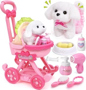 Dog Toys for Kids Girls, Stroller & Electronic Interactive Stuffed Dog Plush - Picture 1 of 9