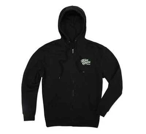 KAWASAKI TEAM GREEN™ ZIP UP HOODED SWEATSHIRT - BLACK SZ MD MEDIUM - Picture 1 of 2