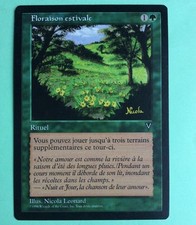 Mtg magic card summer flowering summer bloom visions 1996 ext..