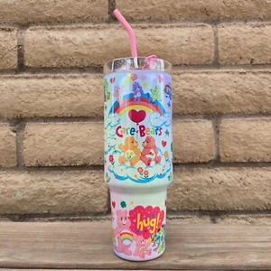 Care Bear 40 Unzen Becher - Edelstahl mit Griff Thermo Trinkgeschirr Regenbogen - Bild 1 von 12