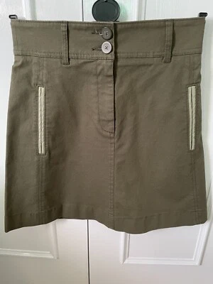 Benetton Skirt Khaki UK12 - Image 1 of 4