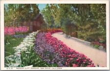 SAN DIEGO, California Postcard "MISSION CLIFF GARDENS" PNC / 1929 CA Cancel