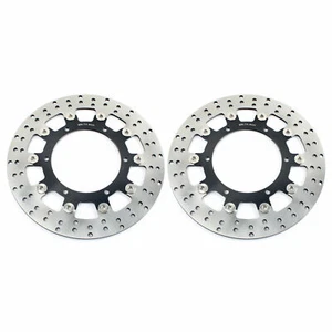 Dischi freno anteriori rotondi per Yamaha YZF R1 R6 99-02 XJR 1300 09-17 TDM900 - Picture 1 of 11