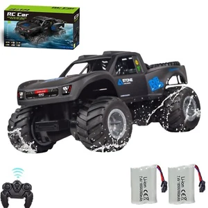 RC Trucks 4x4 Offroad Waterproof, 1:16 Amphibious Remote Control Car with 2 R... - Picture 1 of 7