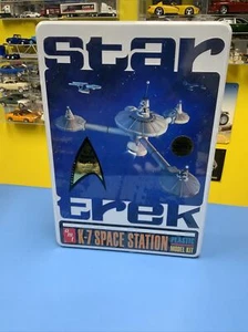 AMT ROUND2 STAR TREK K-7 SPACE STATION PLASTIC KIT W/ COLLECTORS TIN AMT#625 - Picture 1 of 8