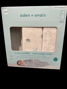 ADEN + ANAIS Essentials Envoltura Fácil Envoltura - Peluche Extra NUEVO 0-3 Meses - Paquete de 2 - Imagen 1 de 3