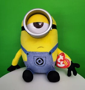 Ty Despicable Me 3 Minion Mel Overalls 6" Plush Stuffed Animal Beanie Babies - Picture 1 of 3