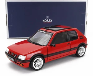 Peugeot 205 1.9 GTi phase 2 rouge de 1992 PTS Rims  au 1/18 de NOREV 184846 - Picture 1 of 4
