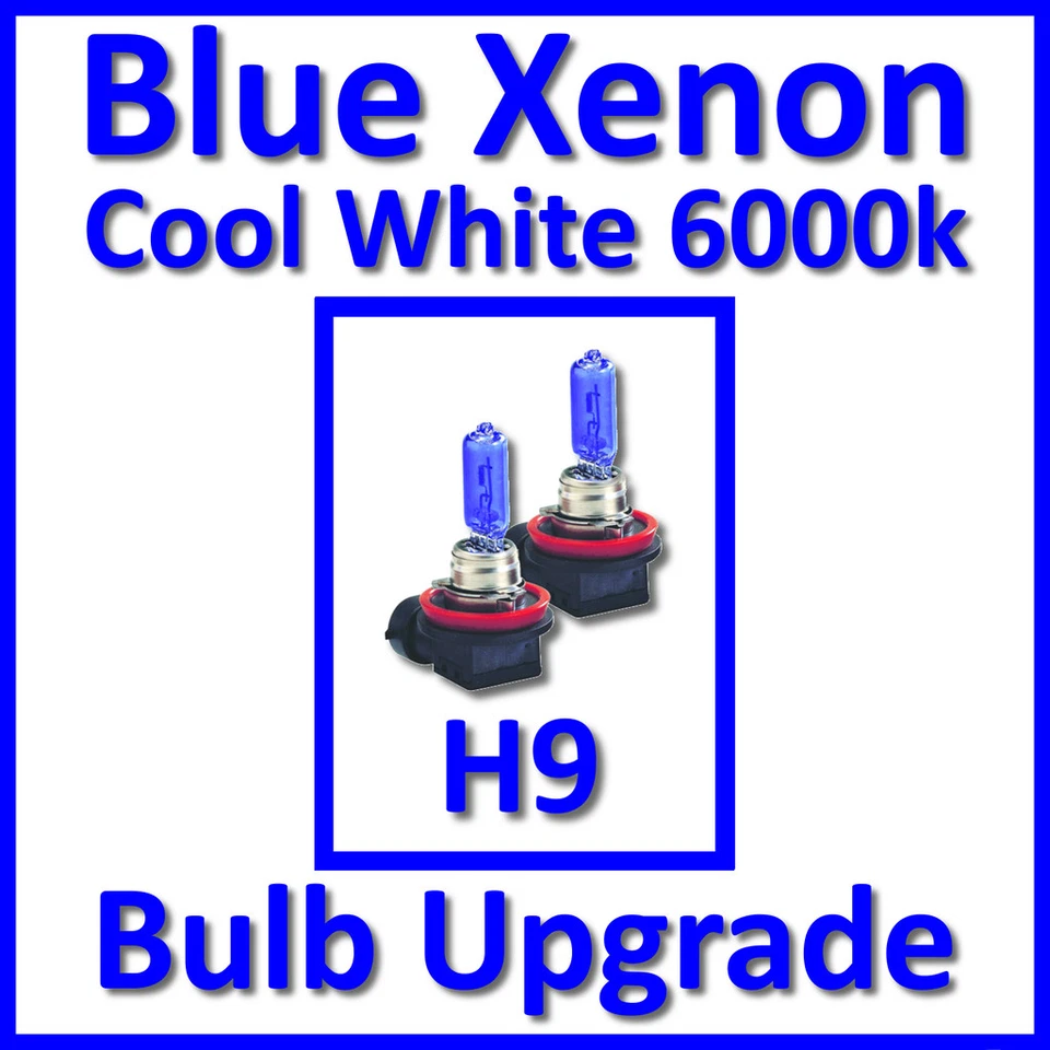 Cool White 6000K Xenon Headlight Bulbs Main Dip Beam or Fog H9 65W (x2) - Image 1 of 1