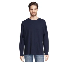 George Men's Long Sleeve Navy Blue Stretch T-Shirt Size S (34-36) Chest 36" NWT - Picture 1 of 17