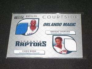 TARJETA DE CAMISETA DE BALONCESTO AUTÉNTICA GENUINA CERTIFICADA POR DWIGHT HOWARD CHRIS BOSH/179 - Imagen 1 de 2